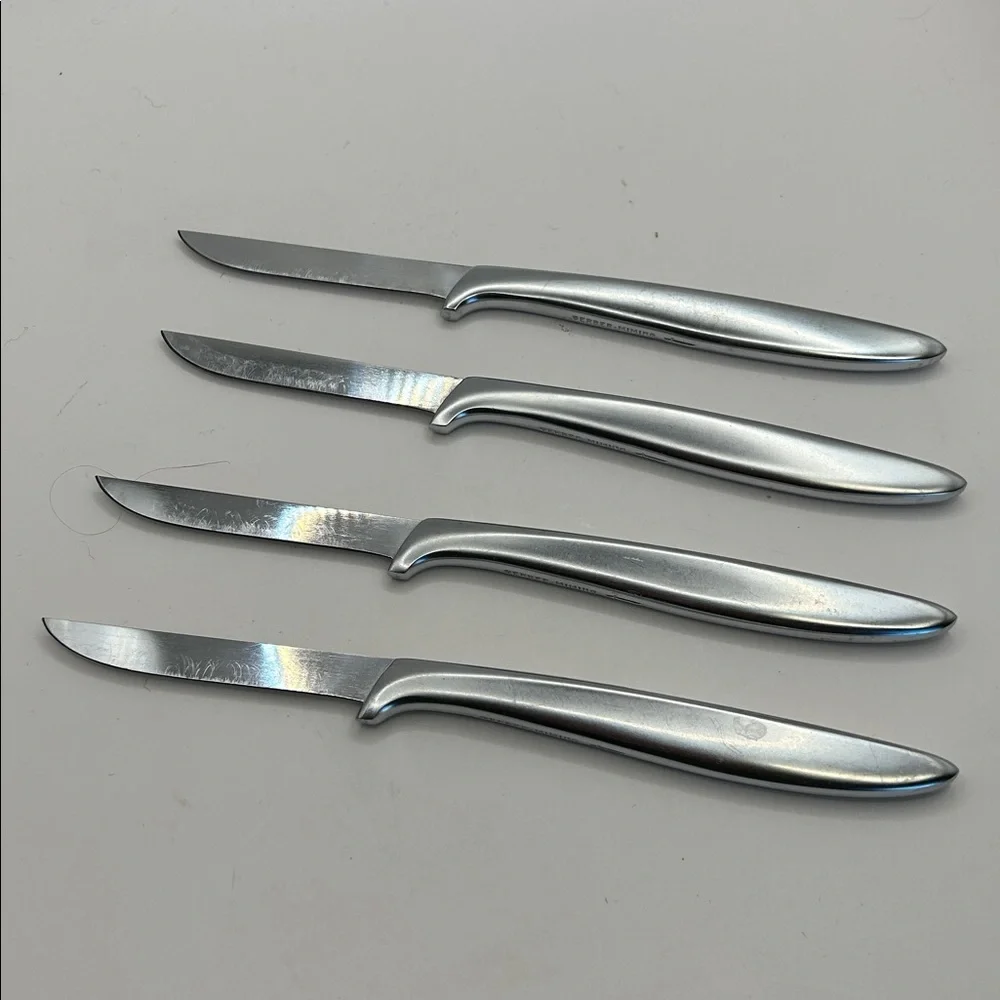 Gerber Silver Knife Set with Red Lining